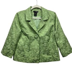 Green Jacket Blazer Women Medium